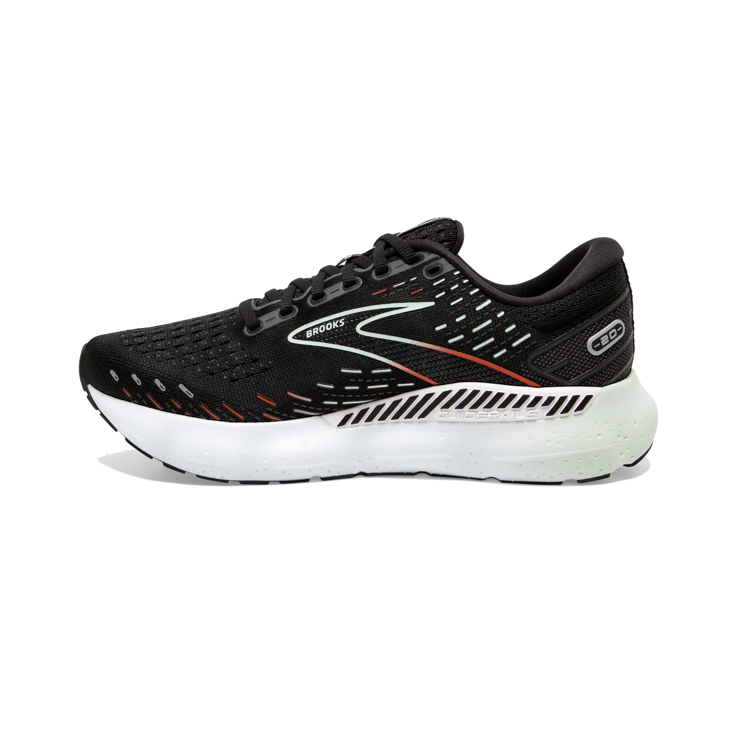 Brooks Glycerin GTS 20 (B Width) - Black/Red/Opal Women's Running Shoe