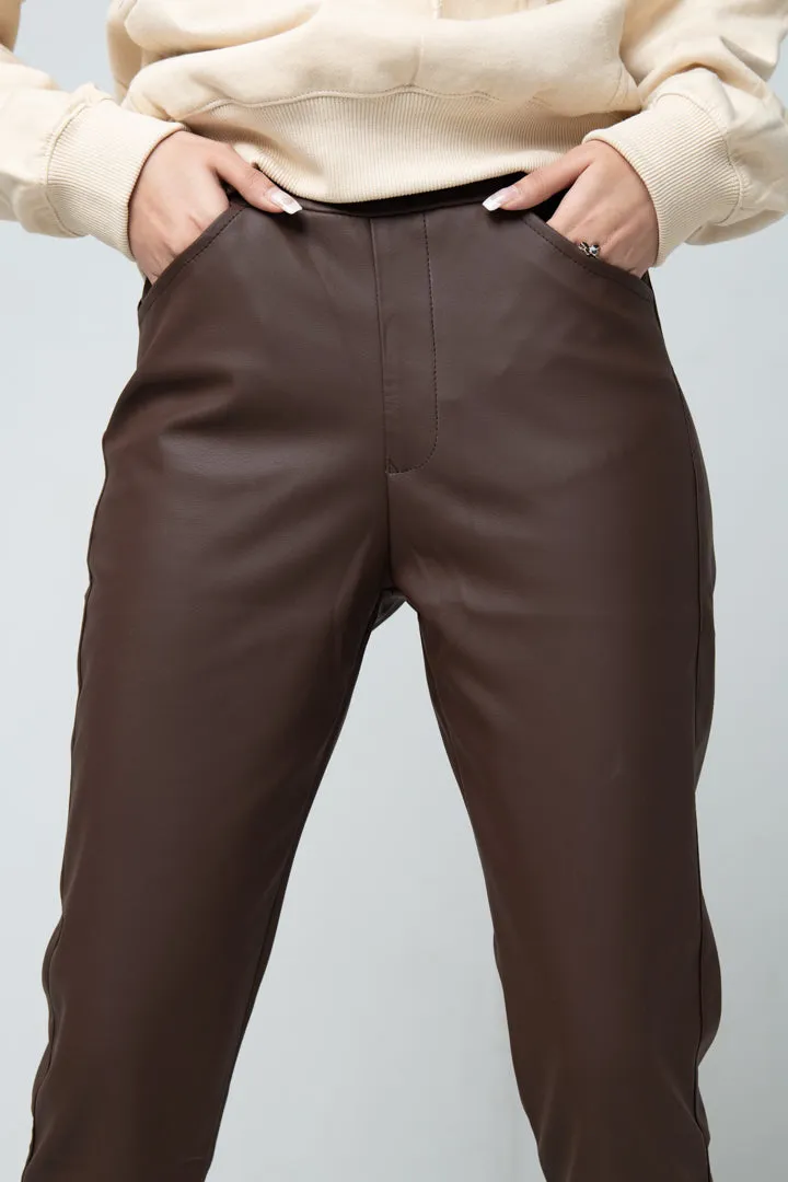 Brown Leather Pants