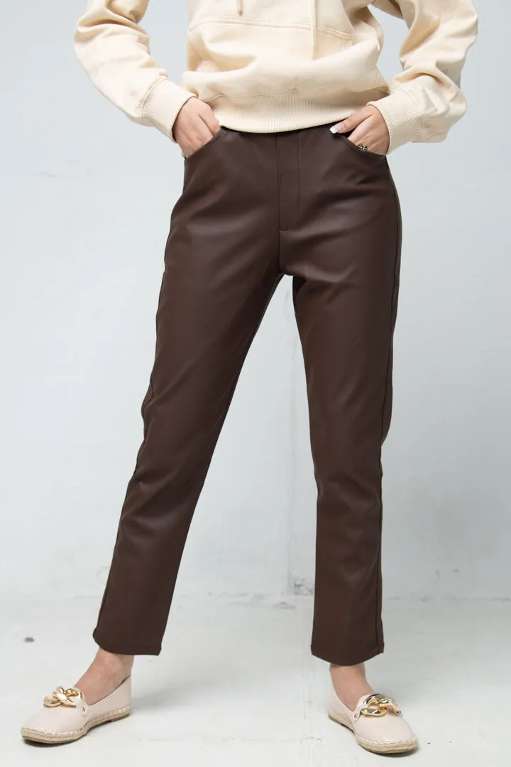 Brown Leather Pants