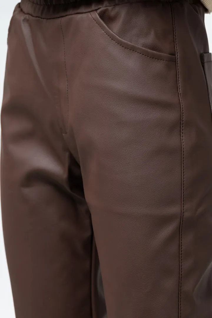 Brown Leather Pants