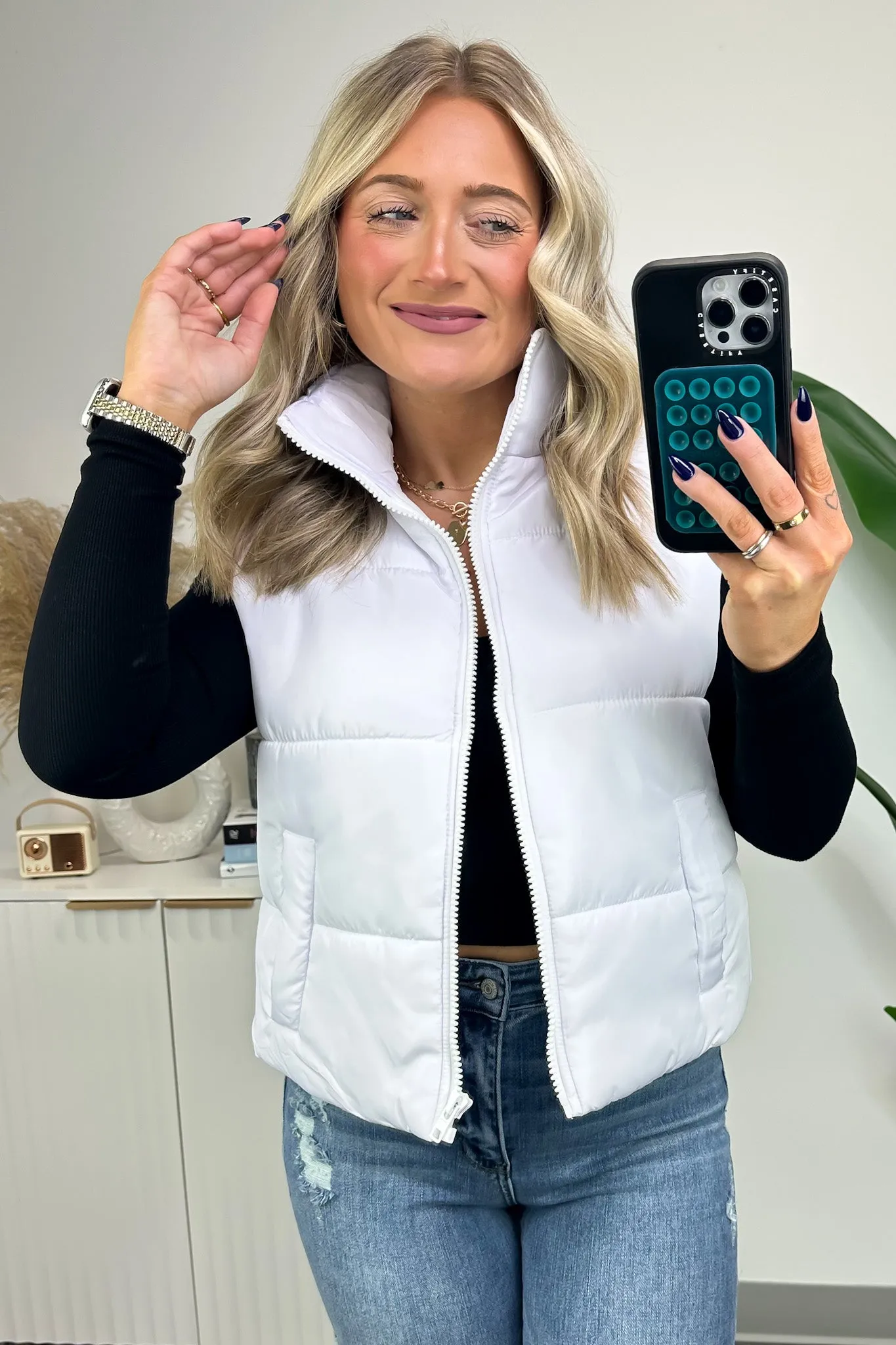 Cabin Cozy Puffer Vest - On Sale Now