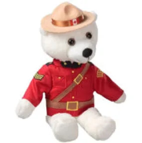 Canadian Mountie white bear | Souvenir plush | Stuffed animal