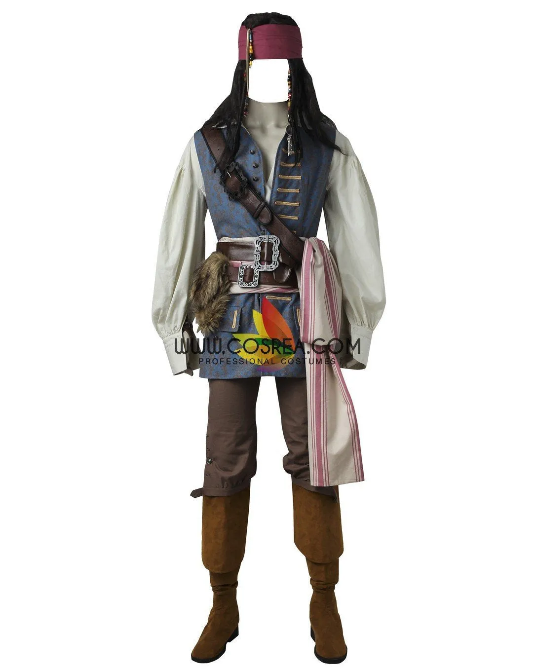 Captain Jack Sparrow costume Pirates of the Caribbean Dead Man Tell No Tales cosplay