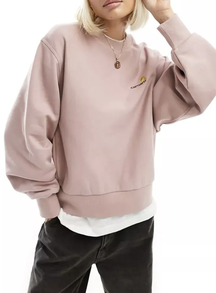 Carhartt Crew Neck Long Sleeves Cotton Oversized Logo Shirt