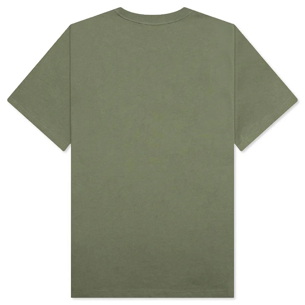 College Arch T-Shirt in Oil Green - Shop Now