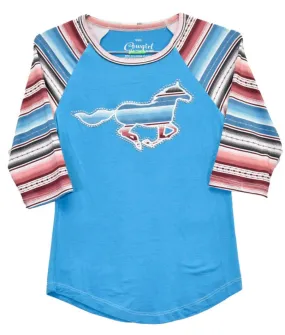 Cowgirl Hardware Serape Horse Raglan for Youth Sale