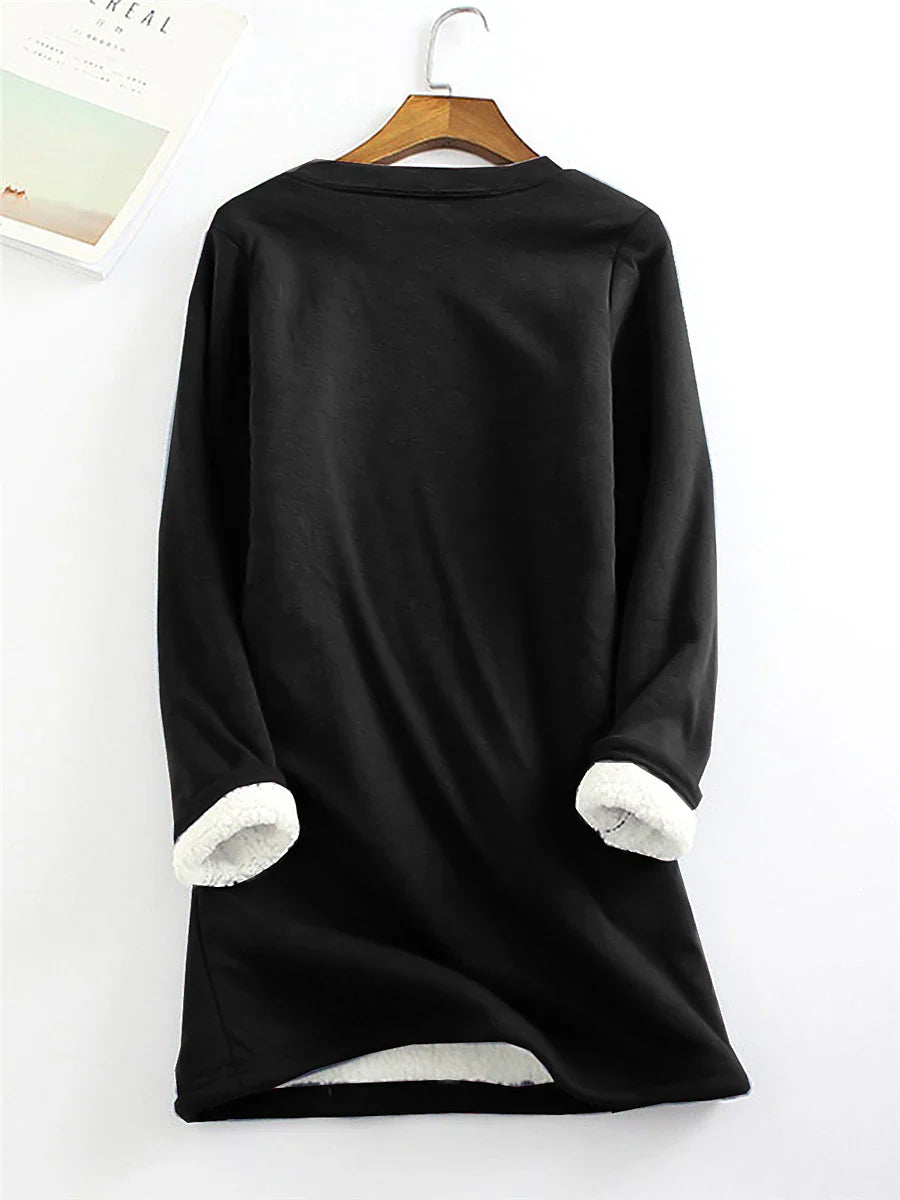 Cozy Thermal Shirt Penguin Design Women Stylish Comfort Fall Winter