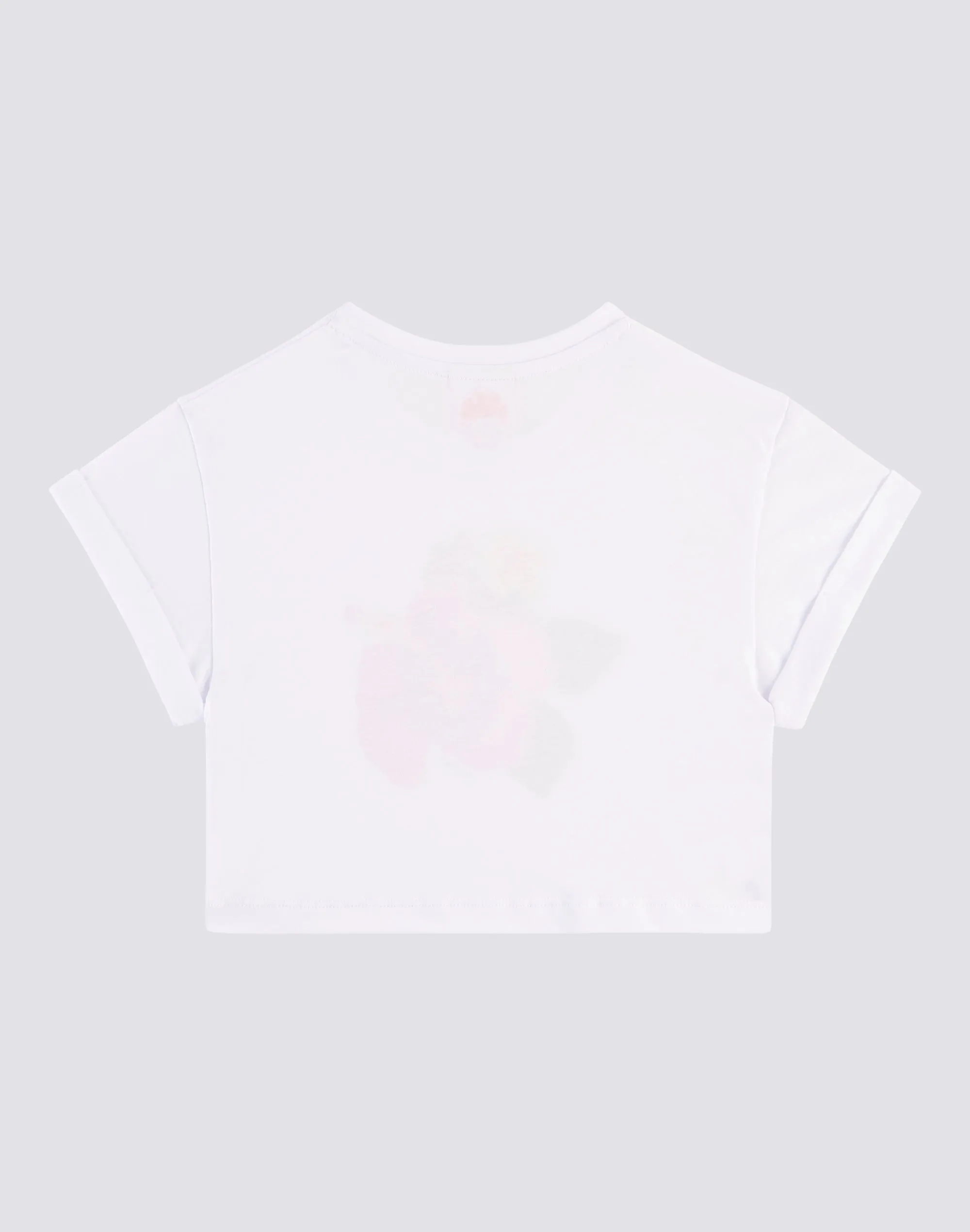 Cropped T-Shirt with Rhinestones