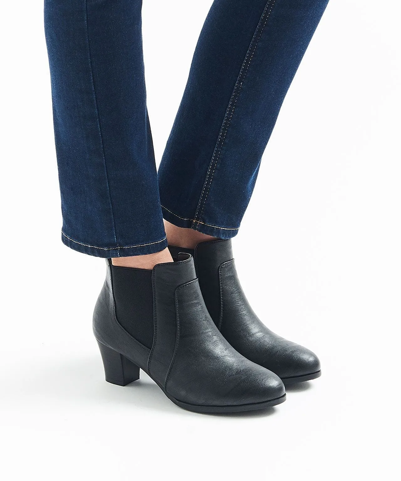 Cushion-walk Heeled Ankle Boots