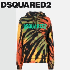 D SQUARED2 Long Sleeves Cotton Logo | Zebra Patterns Street Style