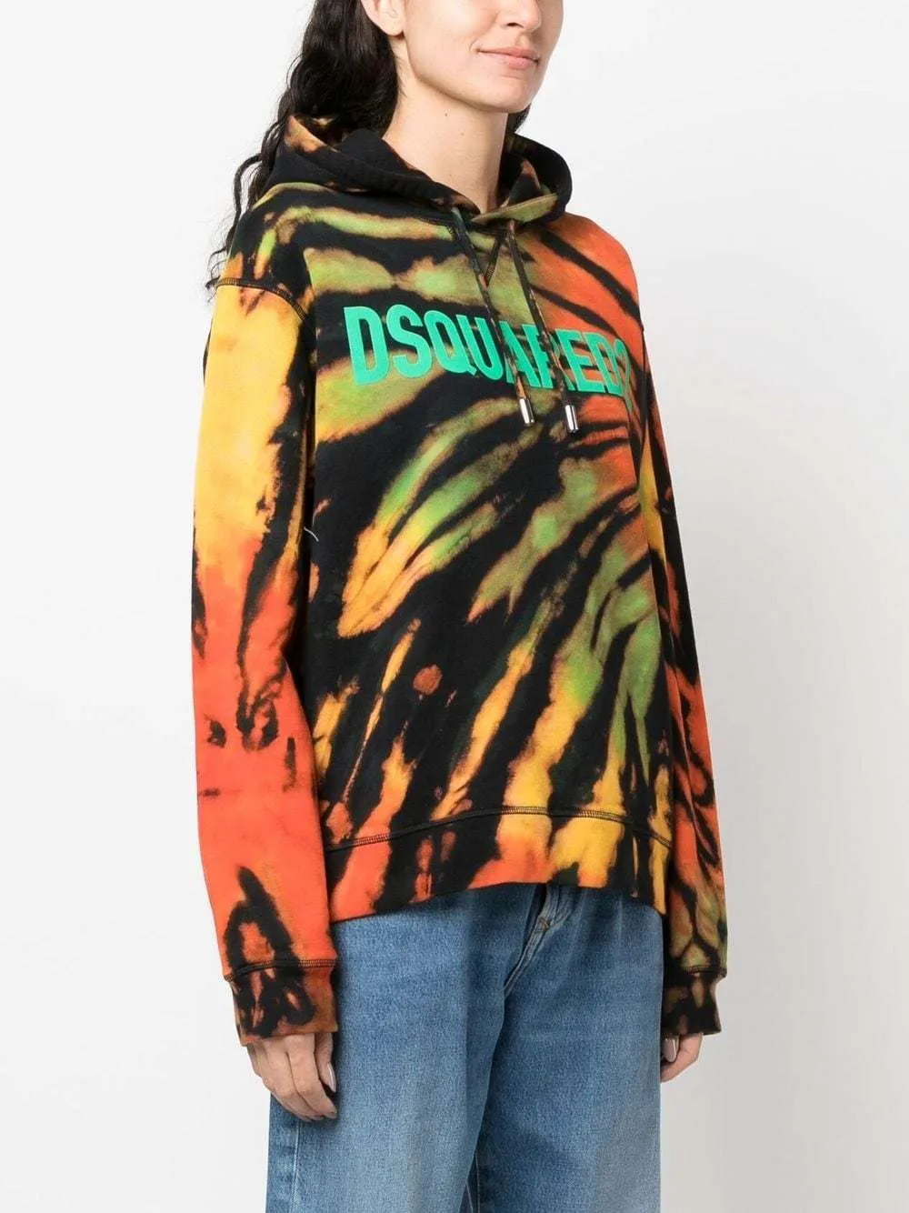 D SQUARED2 Long Sleeves Cotton Logo | Zebra Patterns Street Style