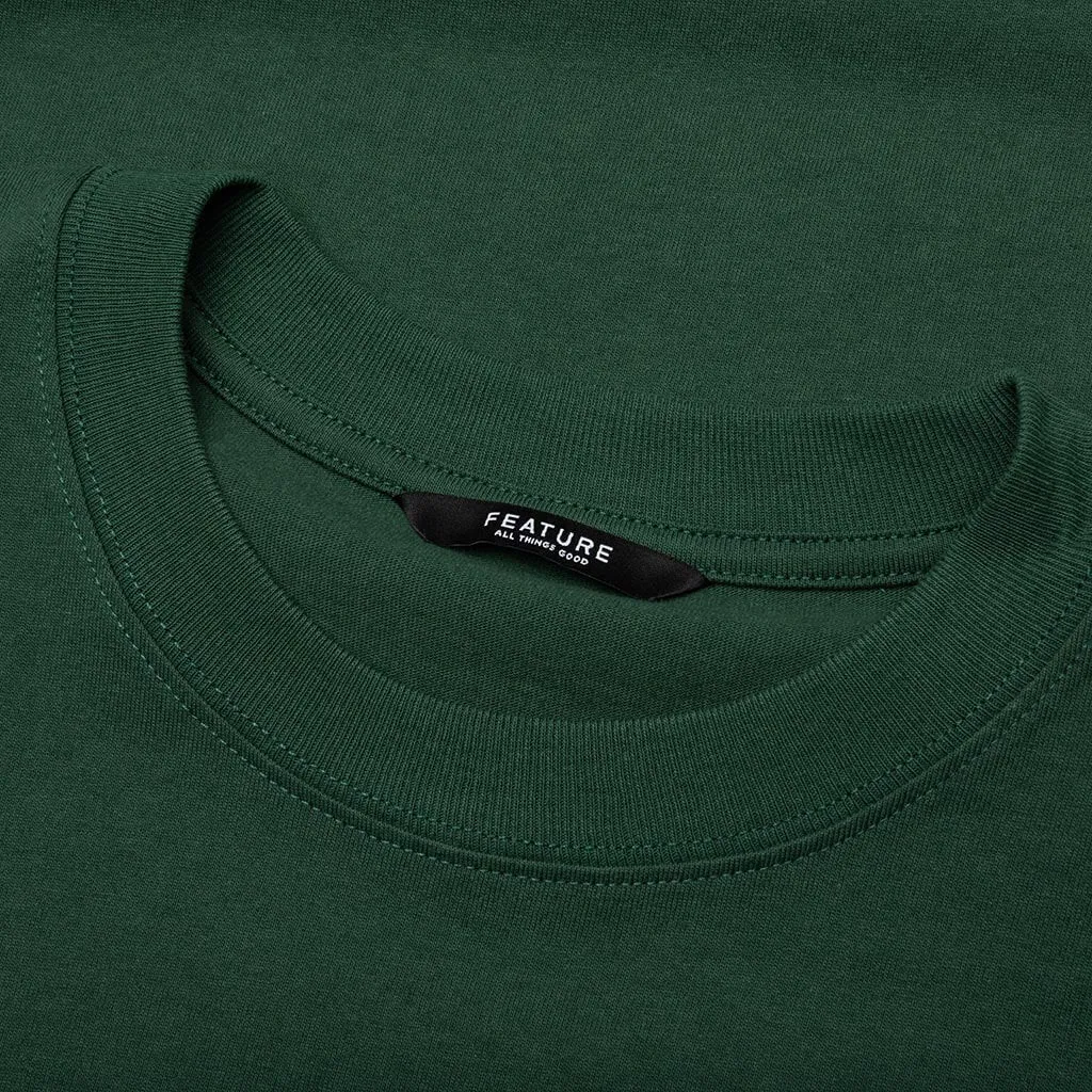 Dark Green Script Tee