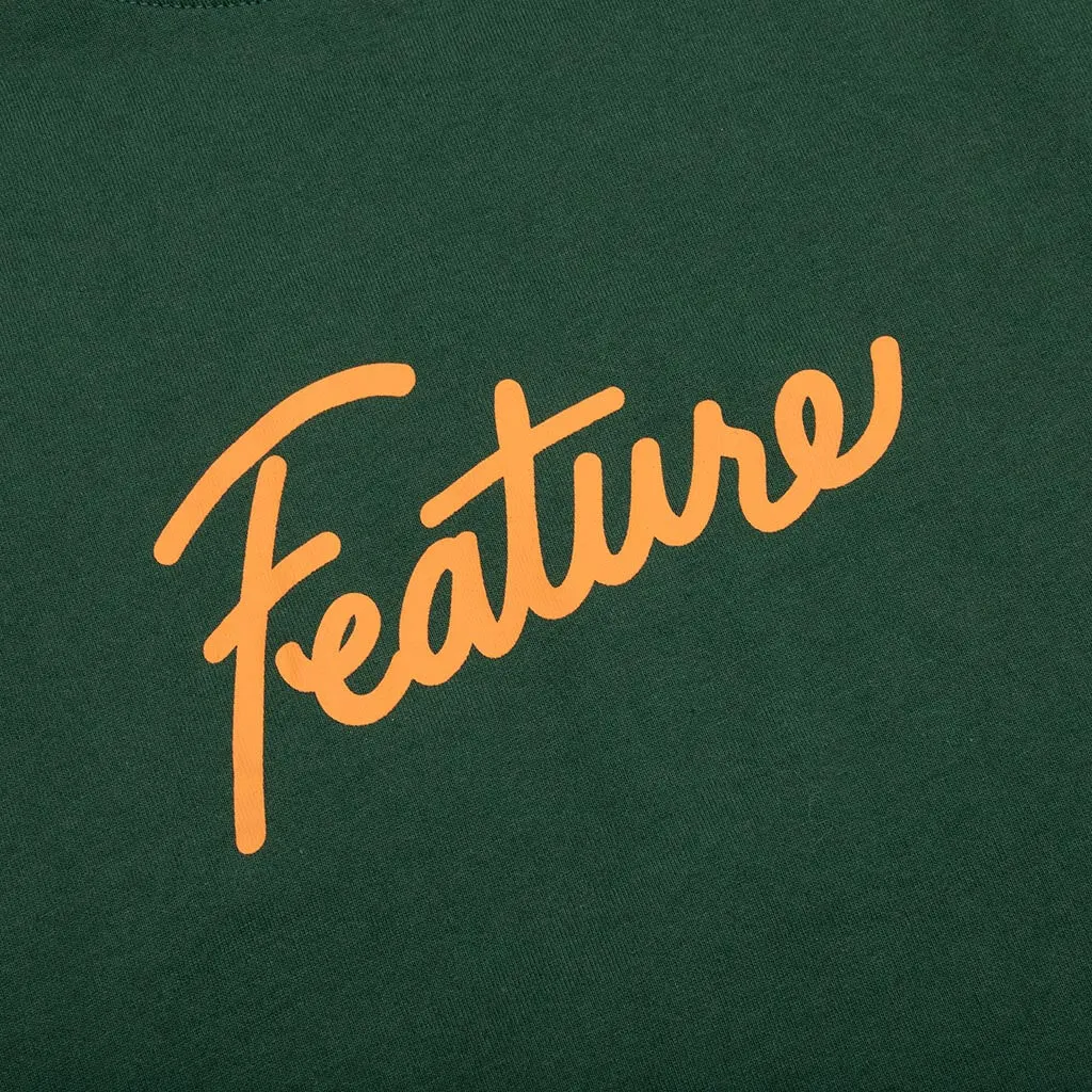 Dark Green Script Tee