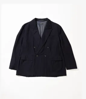 DBL Peak Jacket –Dark Navy Wool Uniform Serge