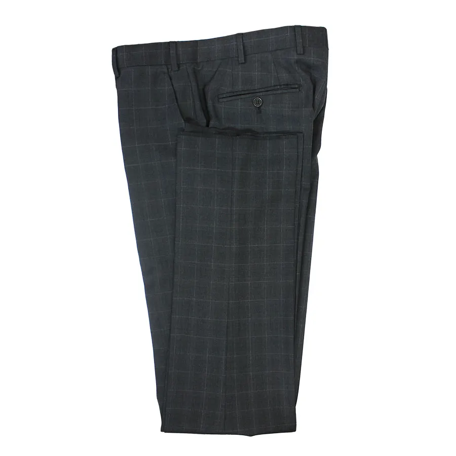 Emporio Armani M-Line 2 Piece Charcoal Woven Check Suit for Men