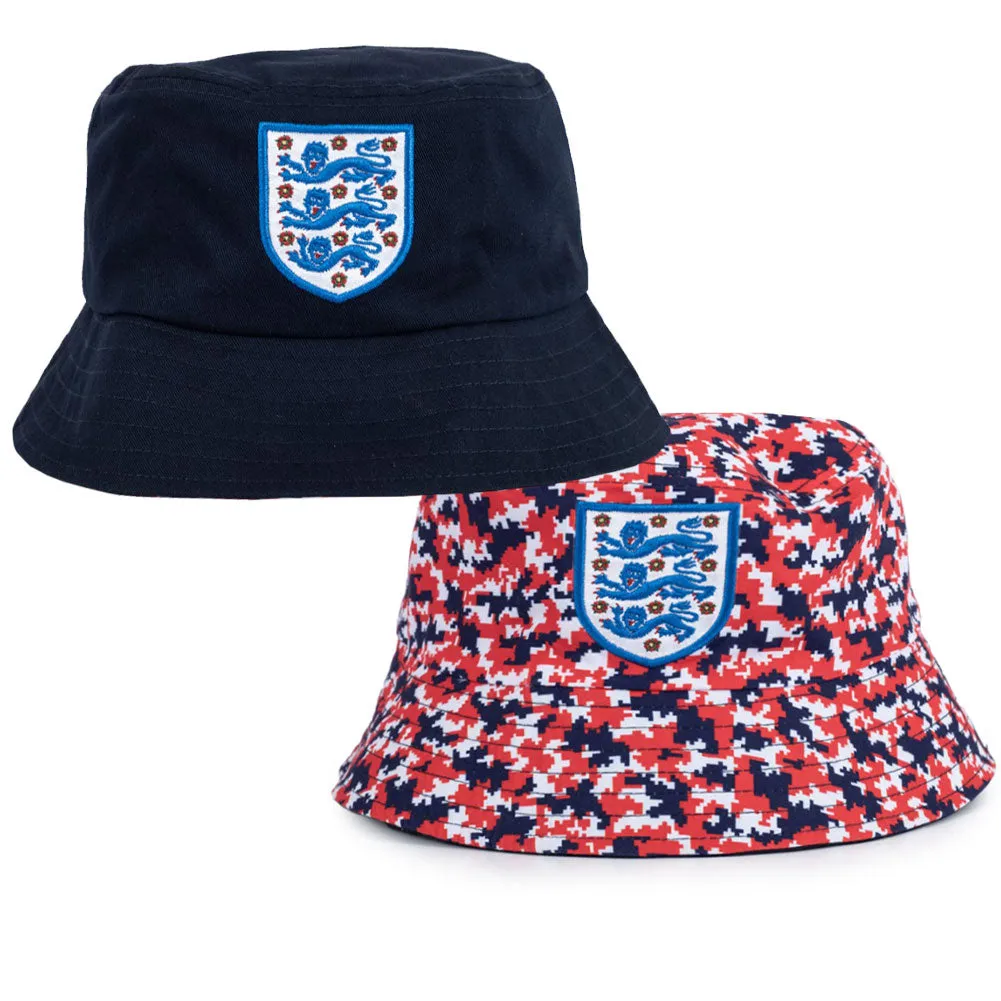 England FA Camo Bucket Hat - Reversible Design