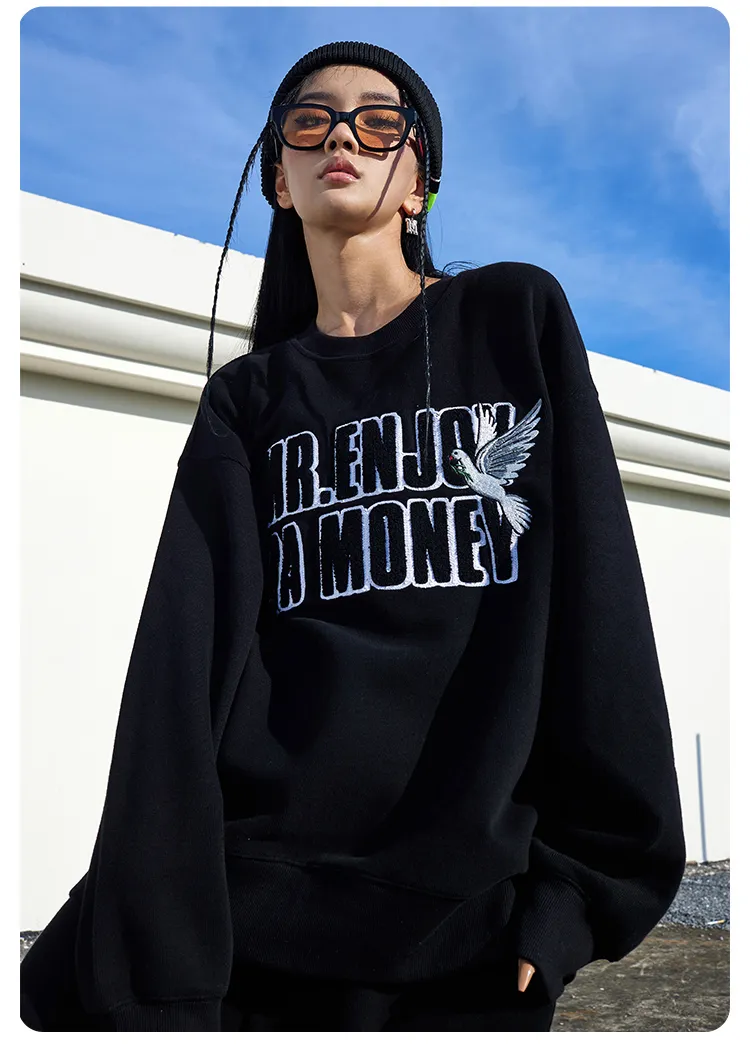 Enjoy Da Money | Unisex Street Style Long Sleeves Cotton Logo Hoodies