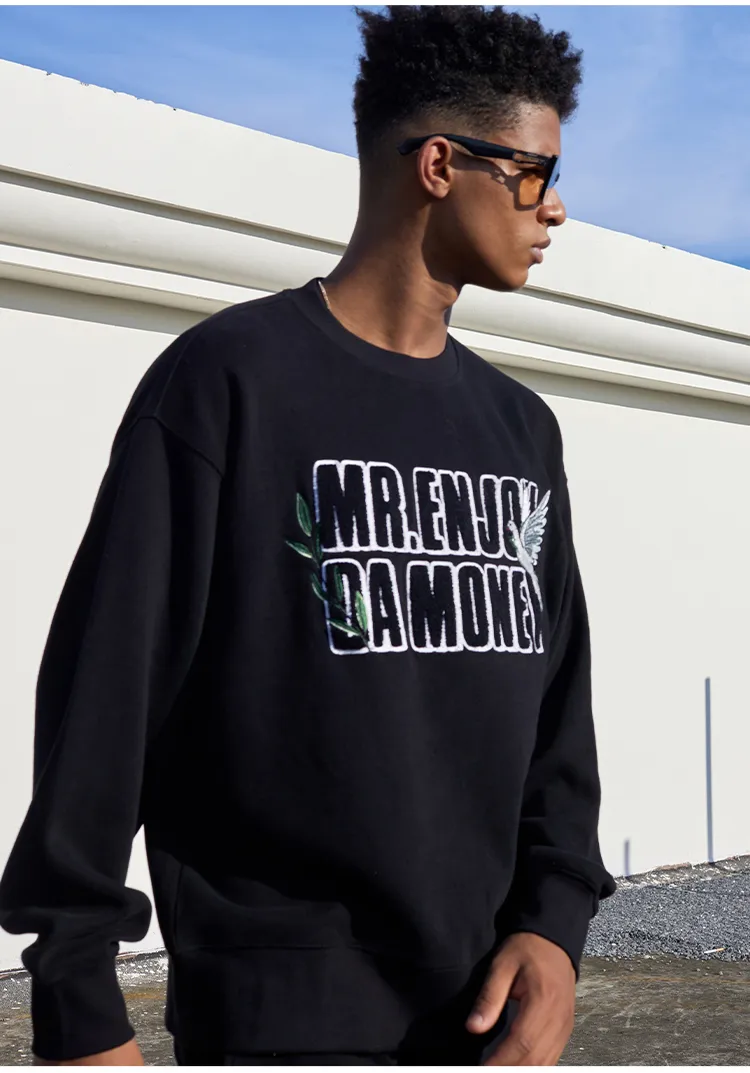 Enjoy Da Money | Unisex Street Style Long Sleeves Cotton Logo Hoodies