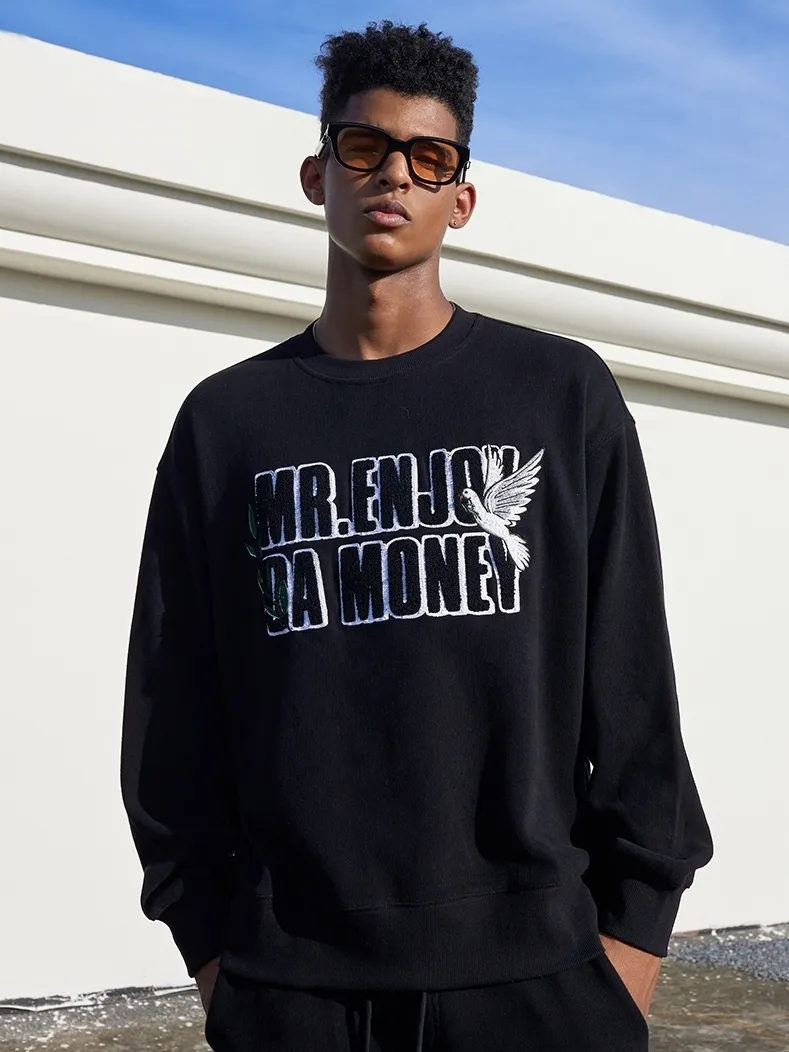 Enjoy Da Money | Unisex Street Style Long Sleeves Cotton Logo Hoodies