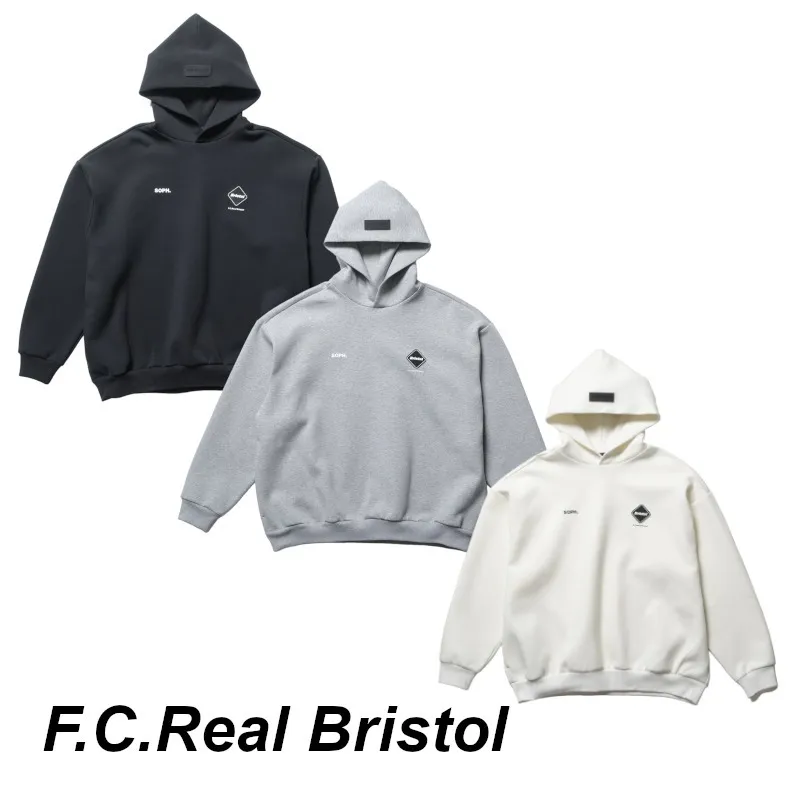 F.C.Real Bristol Hoodies - Unisex Street Style Long Sleeve Cotton Logo