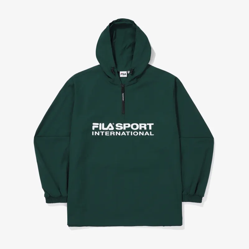 FILA Unisex Plain Logo Hoodies - Street Style Long Sleeves