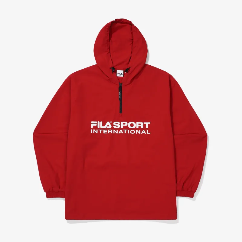 FILA Unisex Plain Logo Hoodies - Street Style Long Sleeves