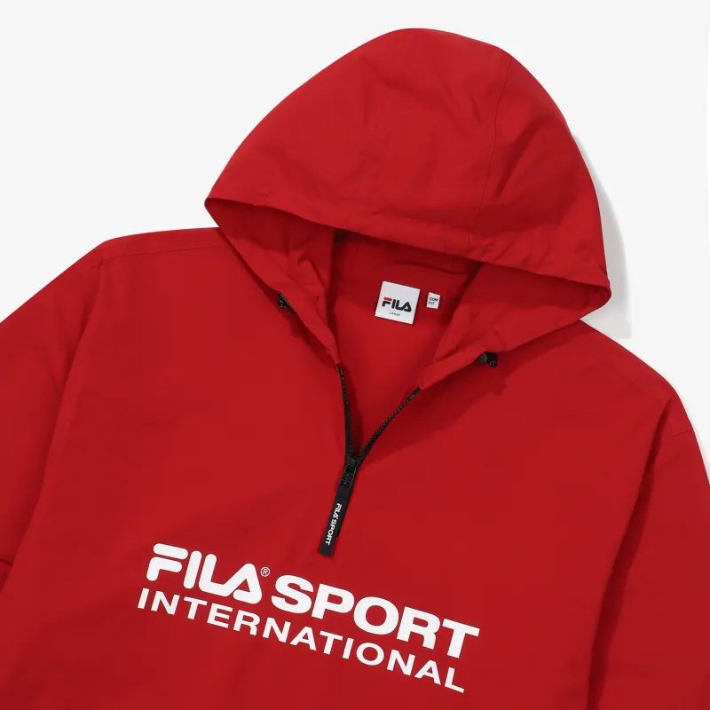 FILA Unisex Plain Logo Hoodies - Street Style Long Sleeves