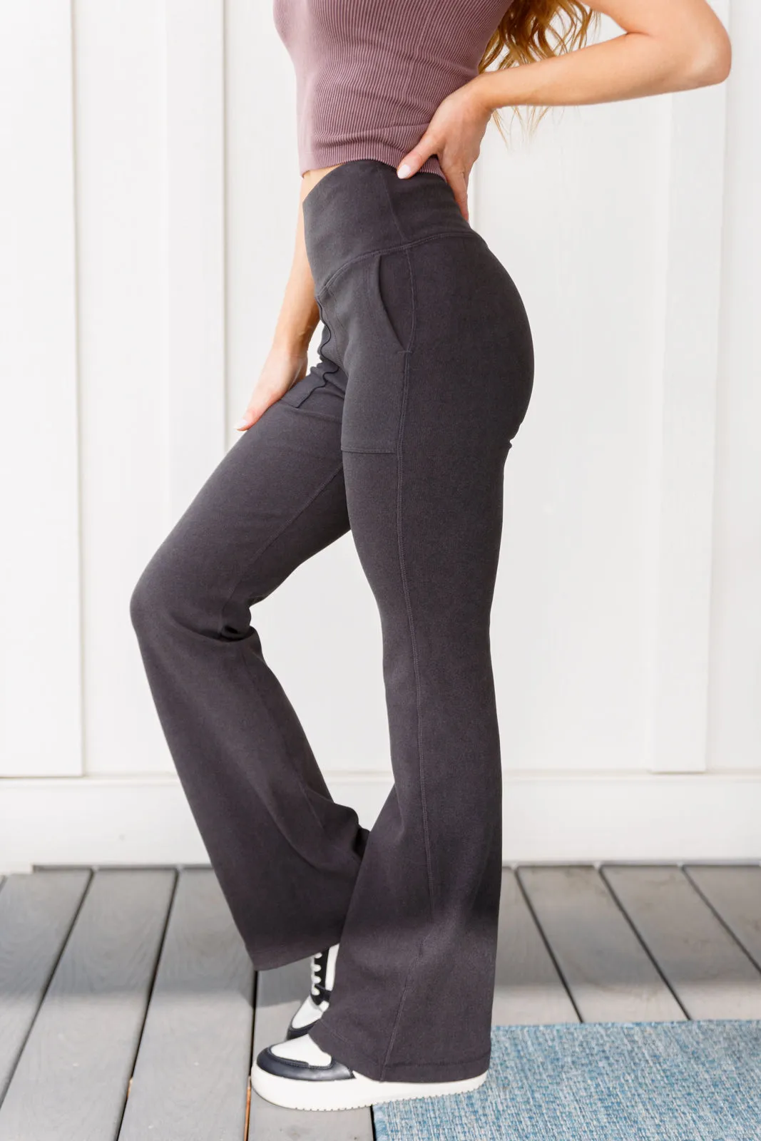 Flared Leggings in Black Location