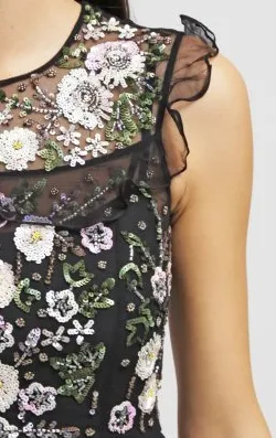 Flower Embroidered Dress