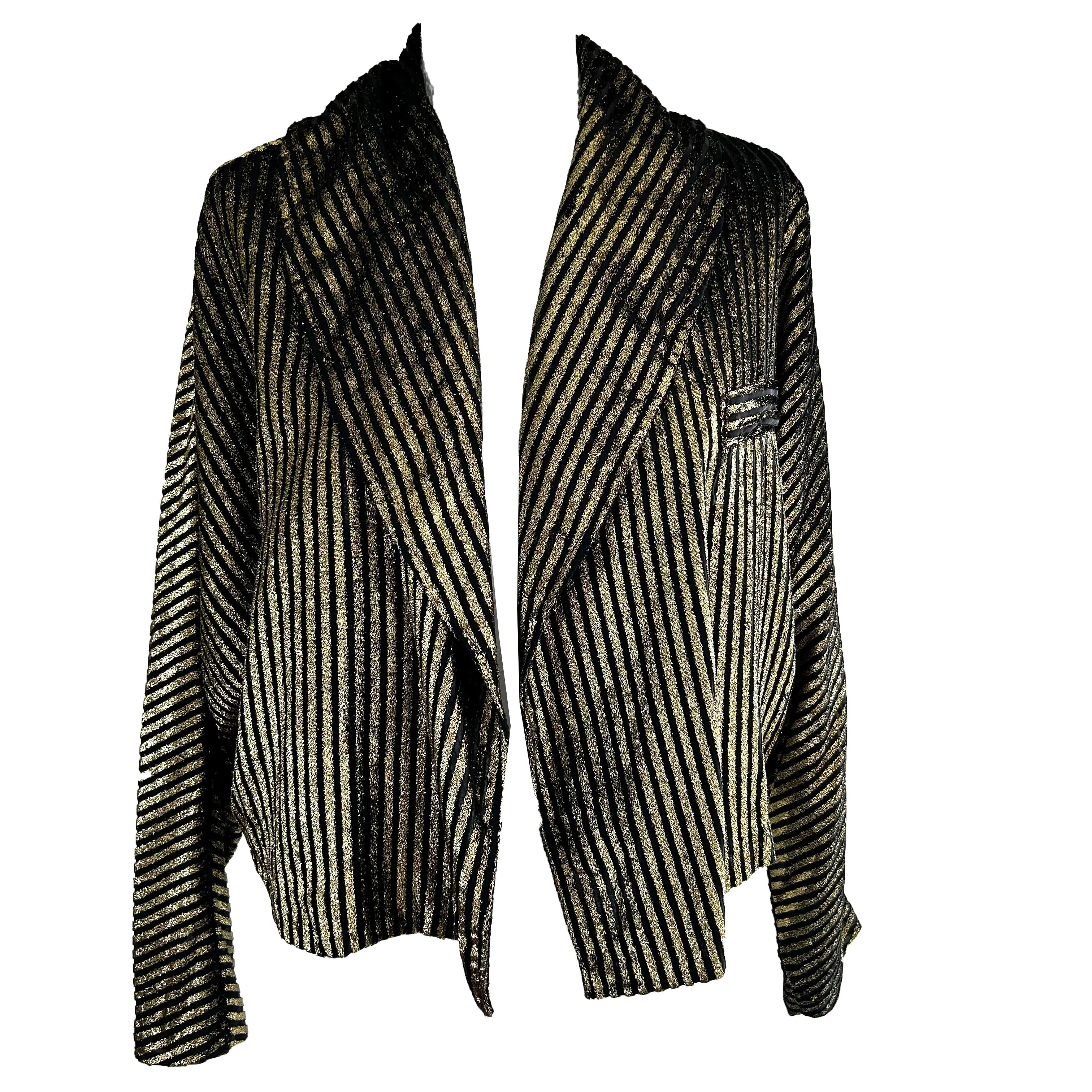 Forte Forte Black Gold Stripe Crop Jacket XS/S