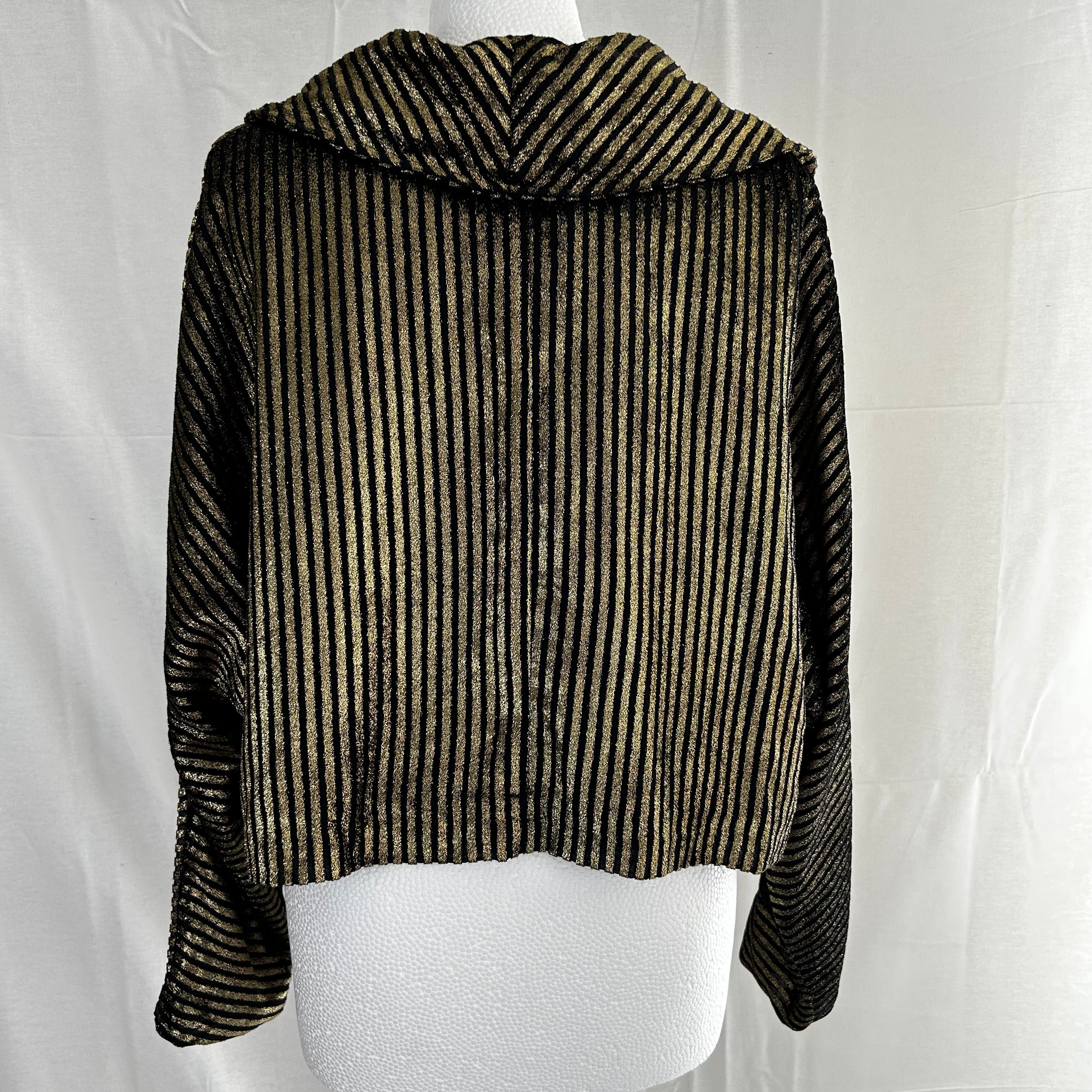 Forte Forte Black Gold Stripe Crop Jacket XS/S