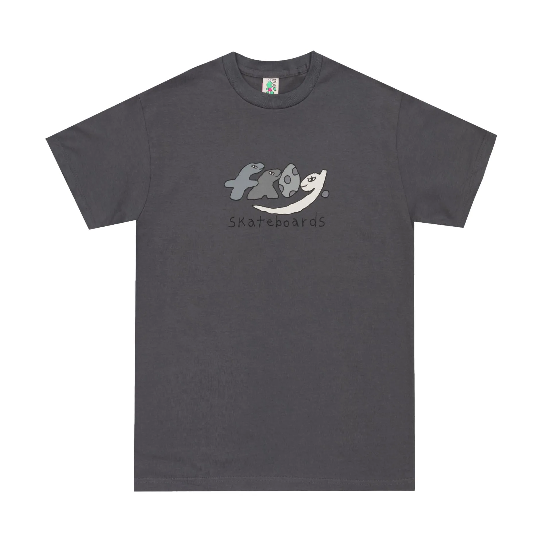 Frog Dino T-Shirt Charcoal.