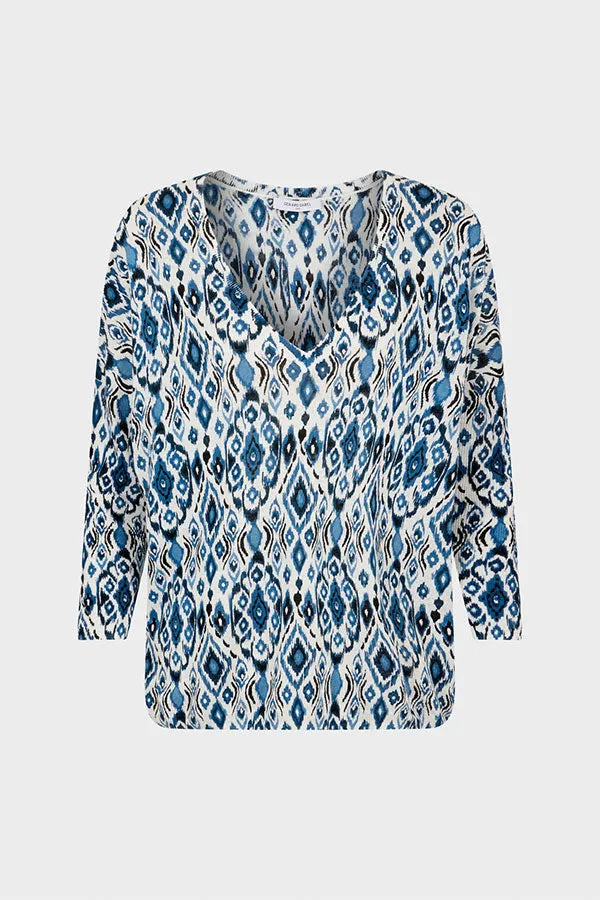 Gerard Darel & PabloLAURENCE IKAT PRINT LINEN SWEATER