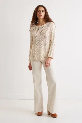 Gerard Darel LAURINA OPENWORK CROCHET SWEATER