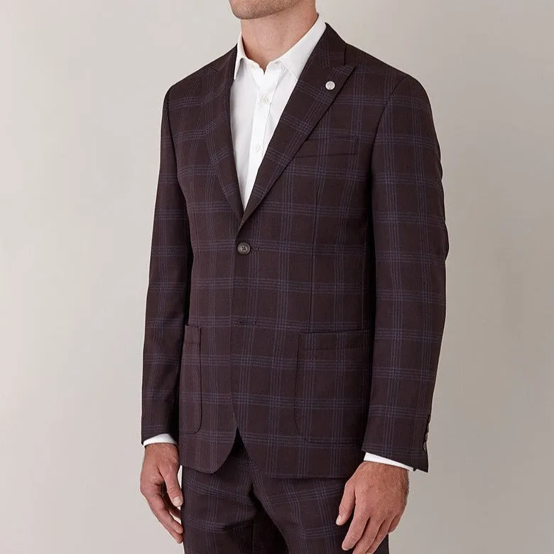 Gibson Mahogany Check Suit - 2 Pieces