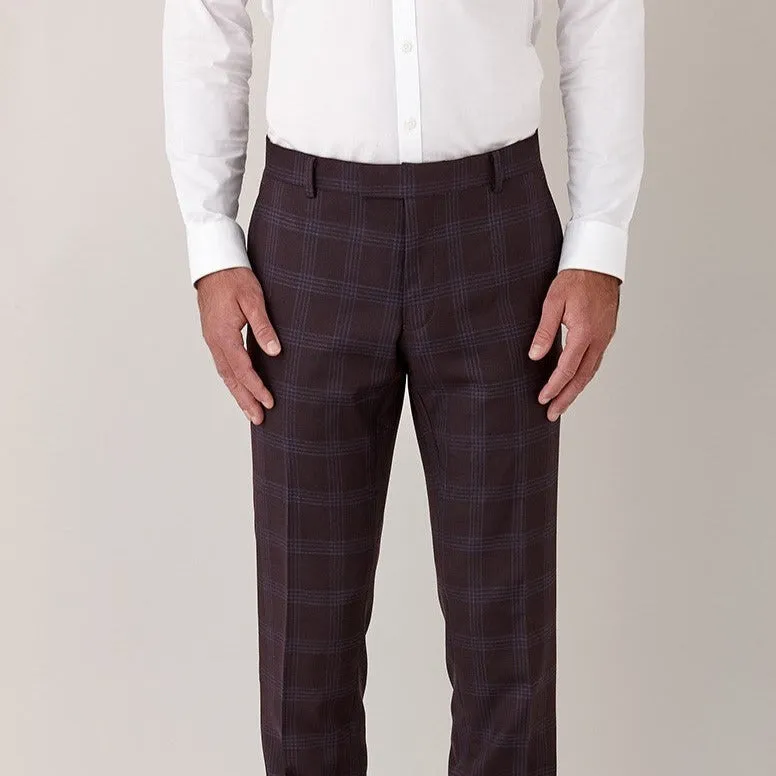 Gibson Mahogany Check Suit - 2 Pieces