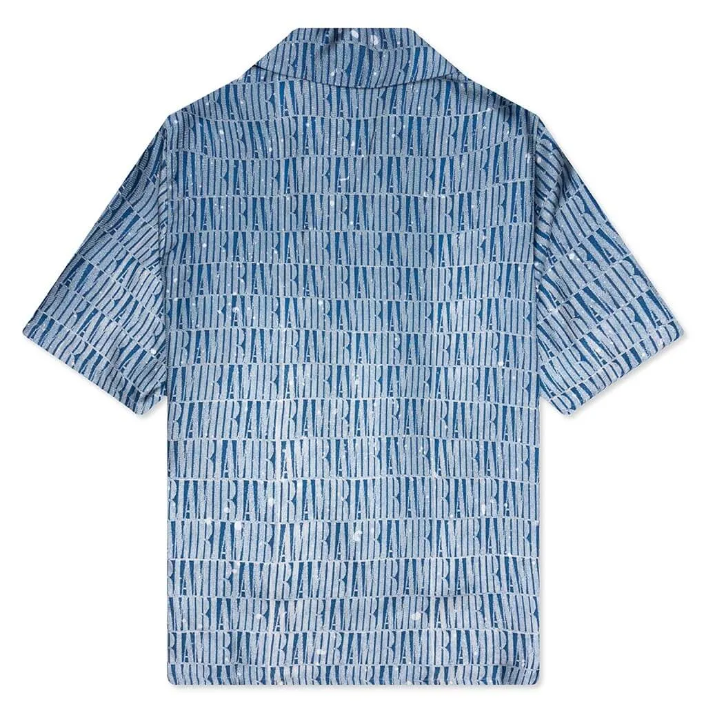 Gradient Blue Bowling Shirt