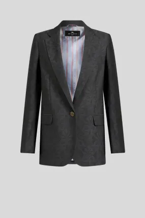 Grey Blazer with Patch Pockets