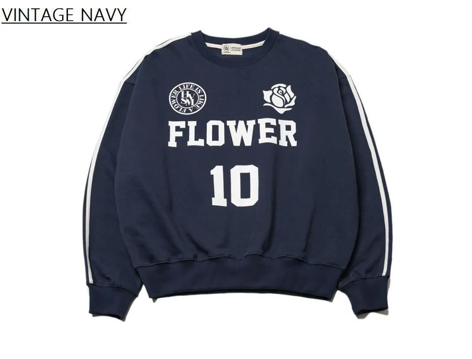 HAVISM Flower Patterns Long Sleeves Logo - Street Style