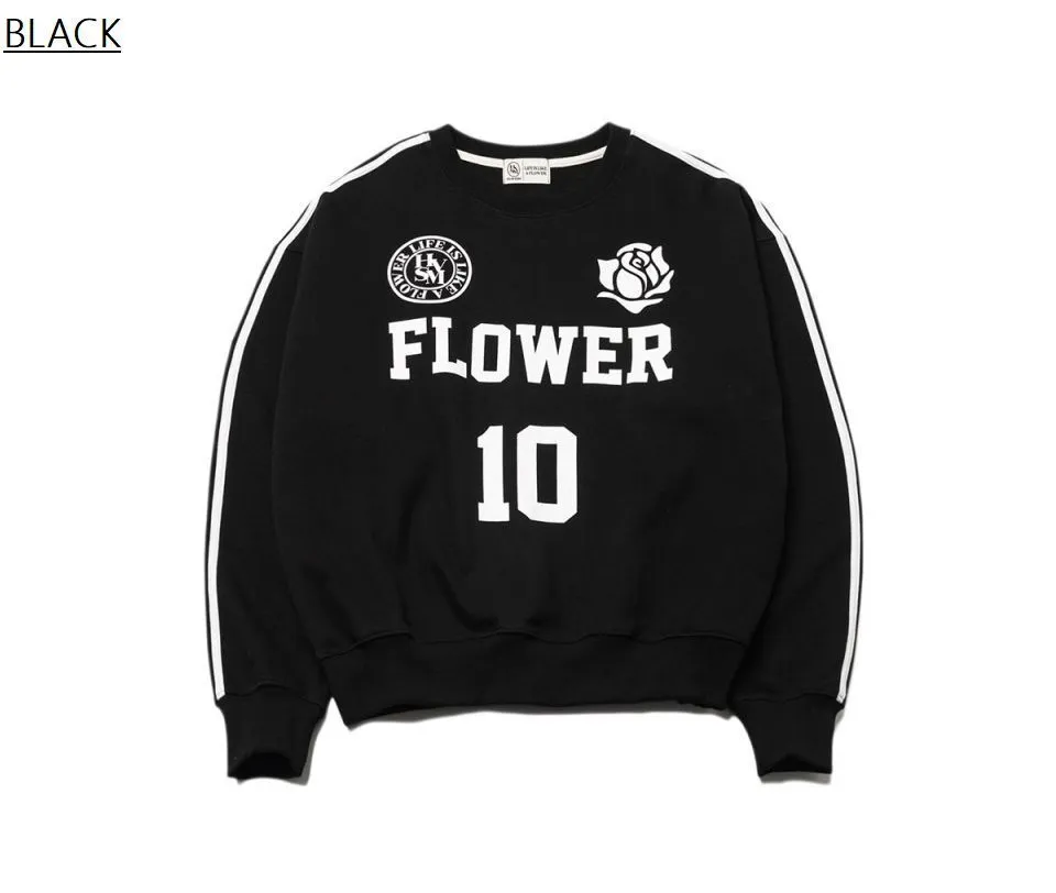 HAVISM Flower Patterns Long Sleeves Logo - Street Style