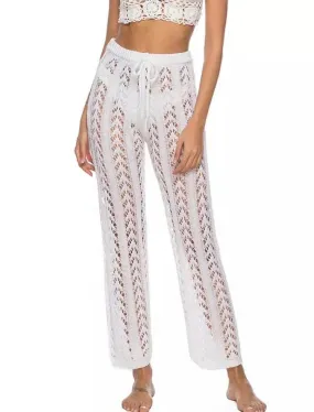 High Waist Crochet Beach Pants