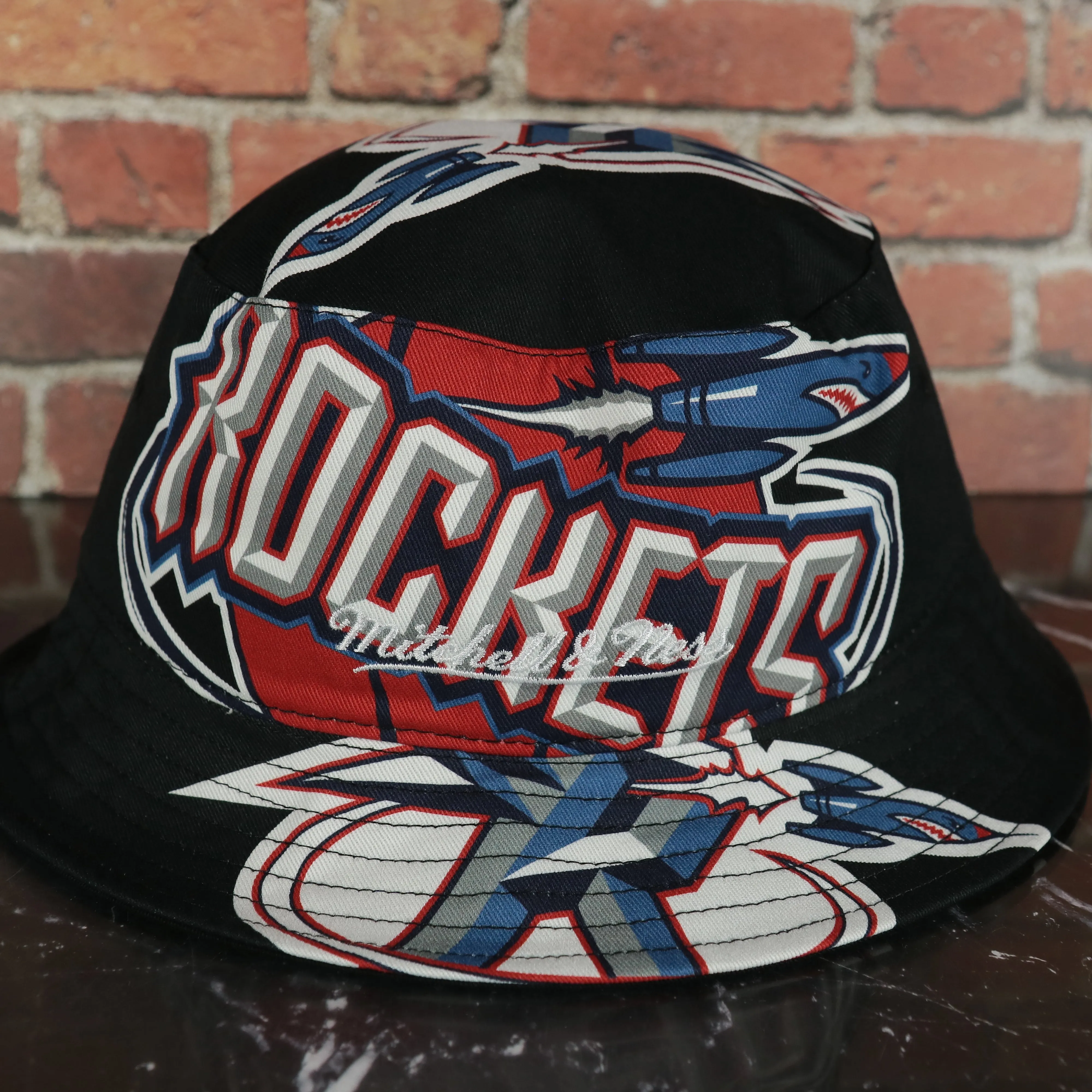 Houston Rockets Vintage Logo Bucket Hat, Black