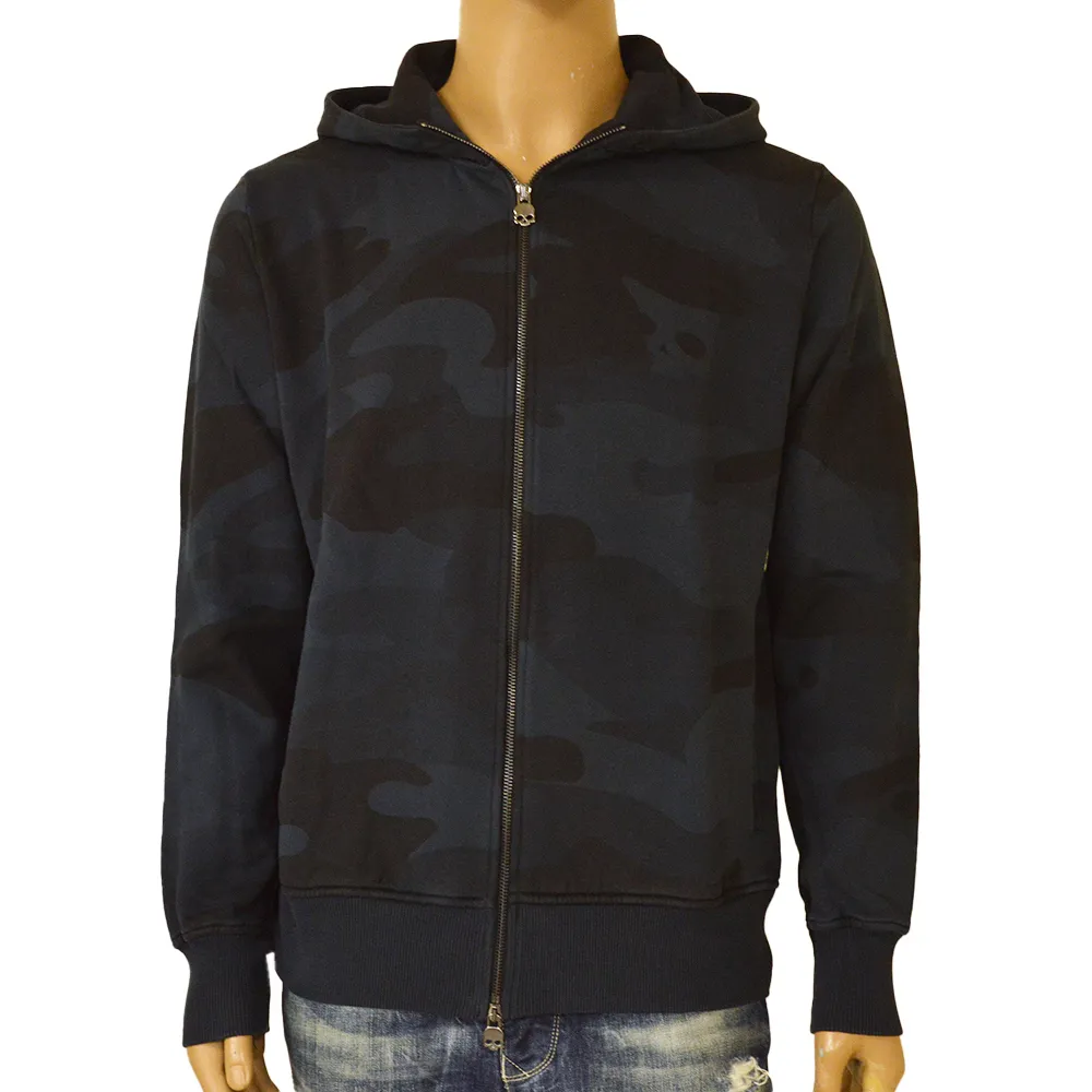 Hydrogen Skull Camo Street Style Long Sleeve Cotton Hoodie