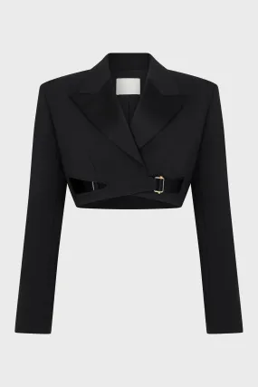 INTERLOCK TUXEDO BLAZER