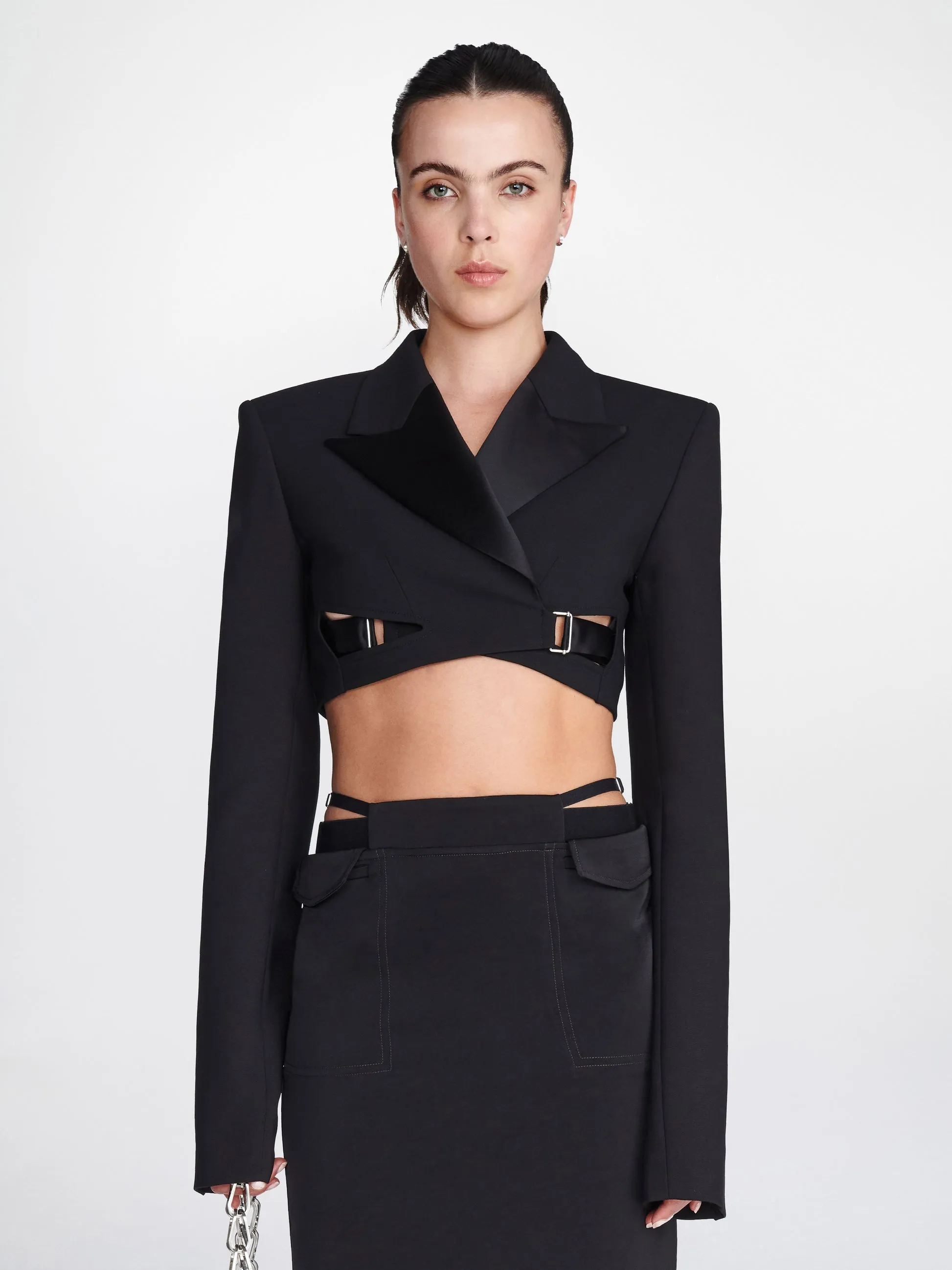 INTERLOCK TUXEDO BLAZER