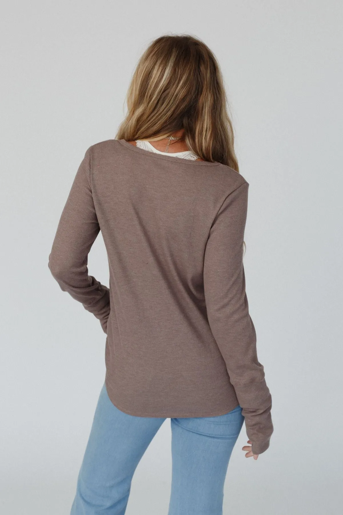 Jacqueline Long Sleeve Top - Dark Oatmeal - Google SEO Result: Long Sleeve Top - Dark Oatmeal in Jacqueline Style