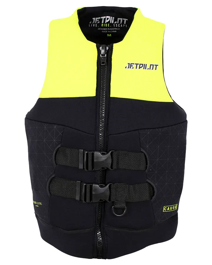 Jetpilot Mens S-Grip FE Neo Vest - Yellow Level 50 - 2023