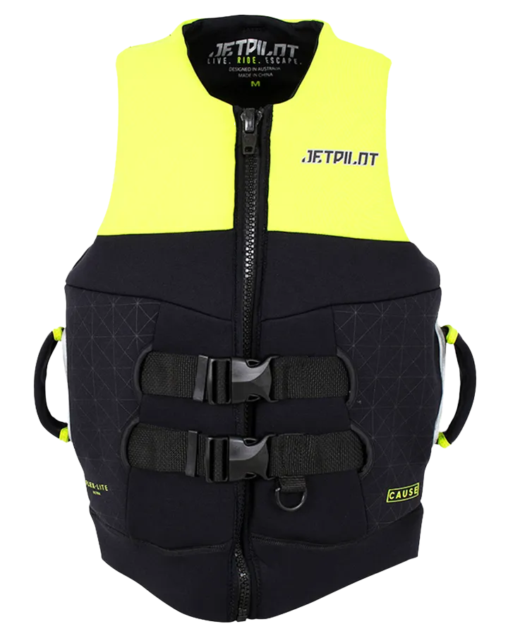 Jetpilot Mens S-Grip FE Neo Vest - Yellow Level 50 - 2023