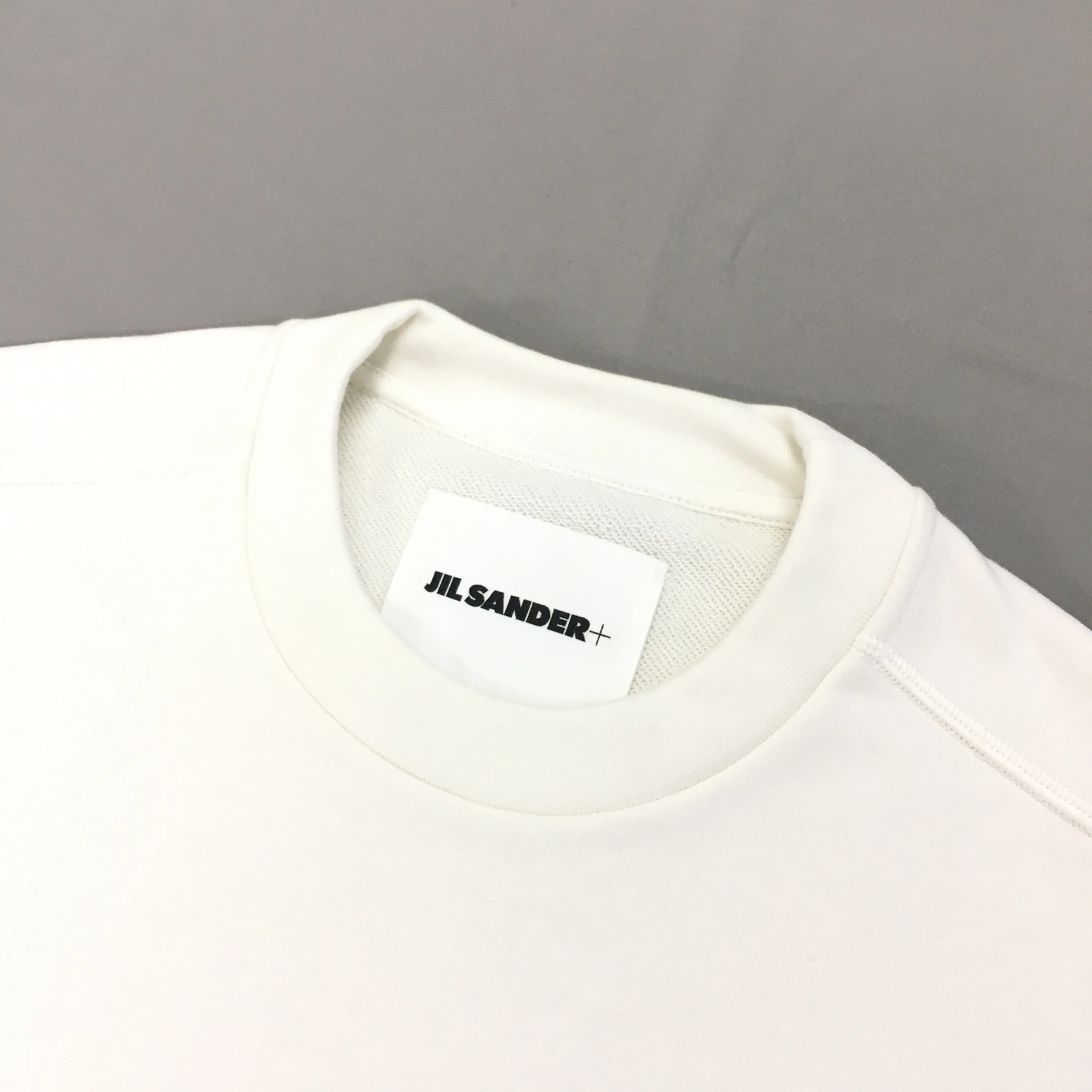 Jil Sander Crew Neck Monogram Long Sleeves Plain Cotton Oversized Logo - Buy Online