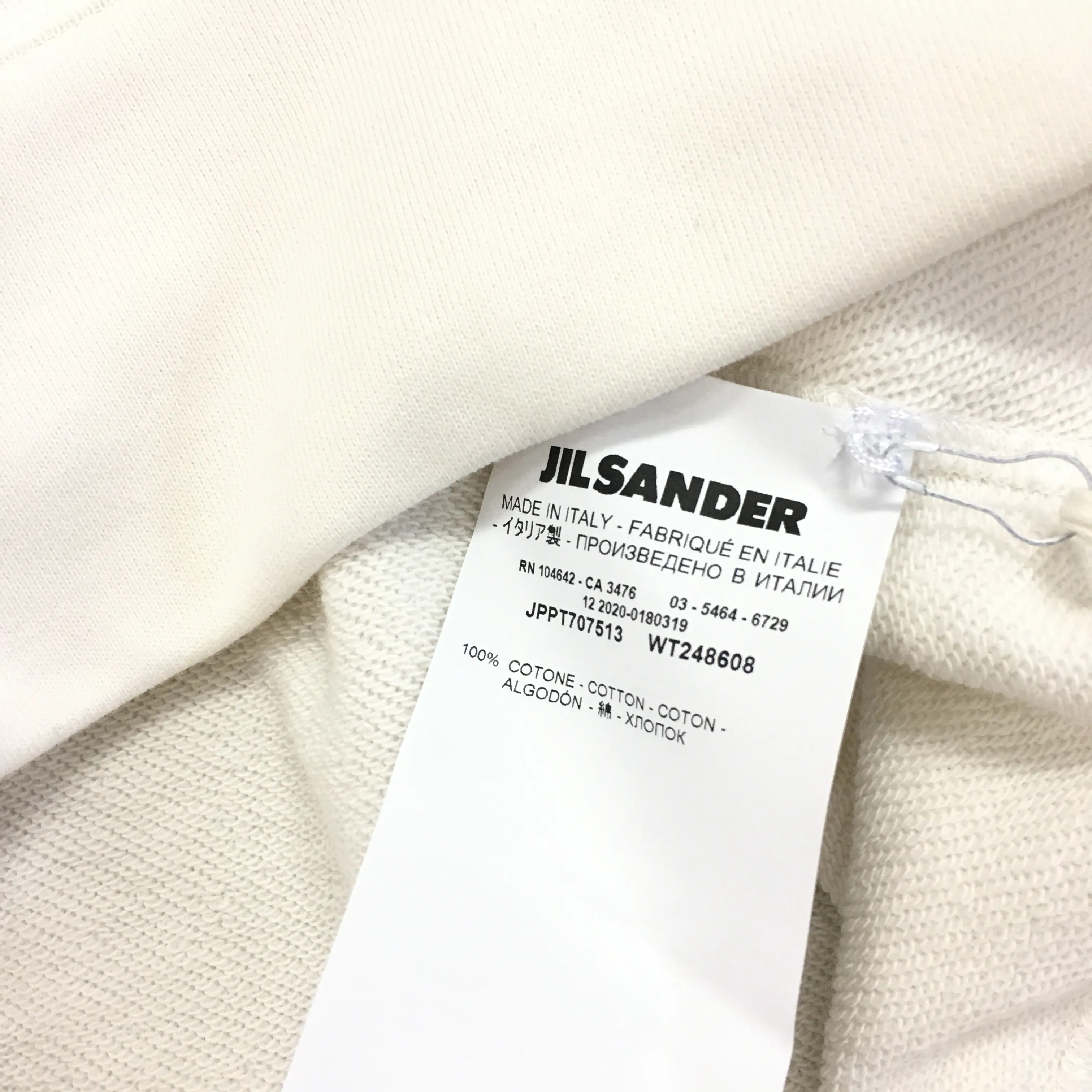 Jil Sander Crew Neck Monogram Long Sleeves Plain Cotton Oversized Logo - Buy Online